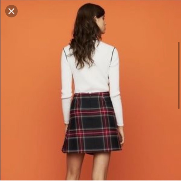 Maje “Judie” tartan plaid kilt skirt FR 36/US 4 - Picture 4 of 7